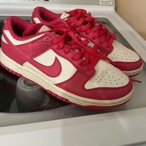 Nike pink and White Low-Top Sneakers